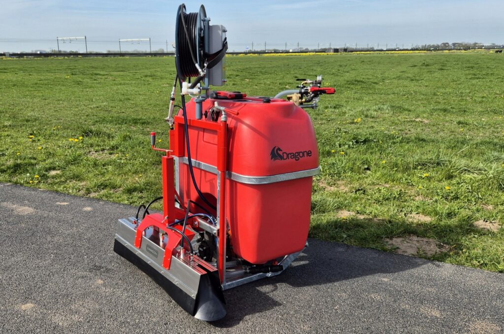 Dragone GR-400 + RVS Spritzkappe mit 5 Düsen + Schlauchaufroller