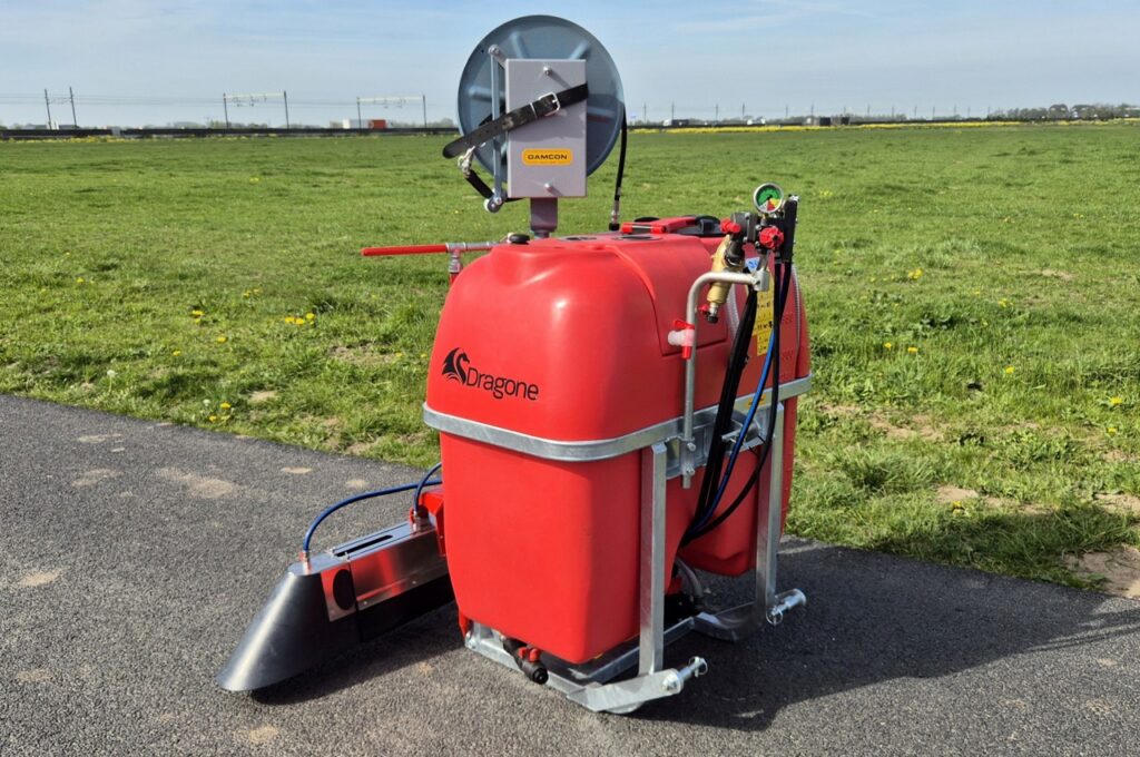 Dragone GR-400 + RVS Spritzkappe mit 5 Düsen + Schlauchaufroller
