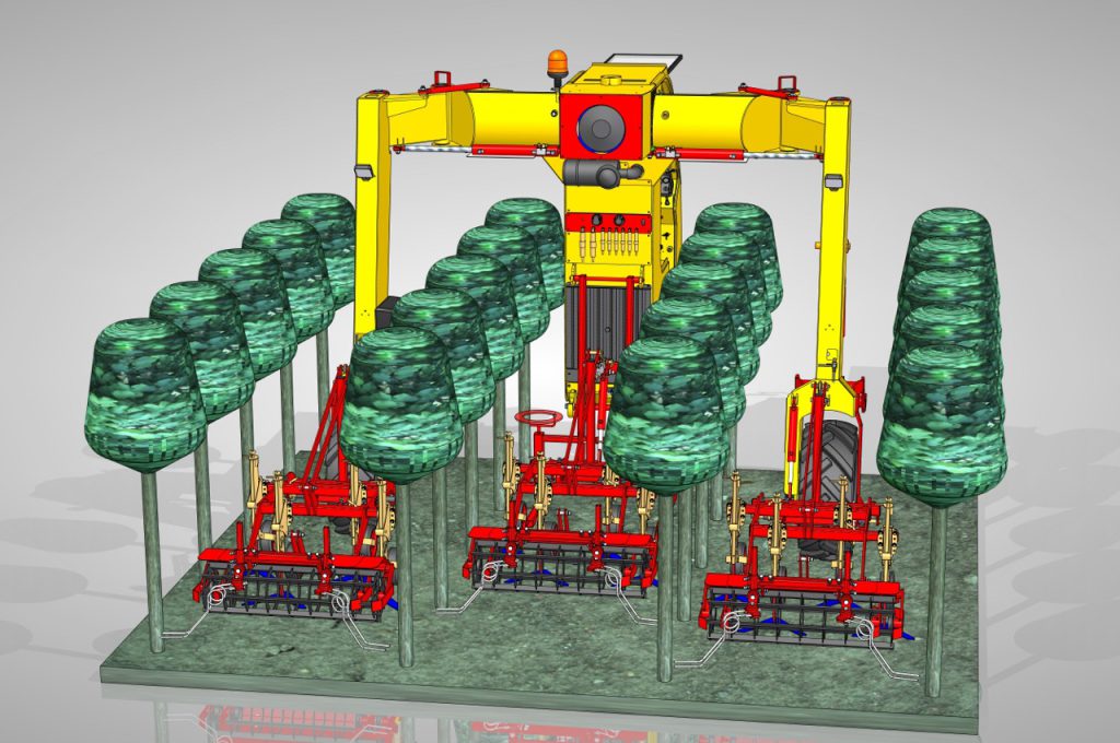 HWD 355 mit 3 Hackmaschine