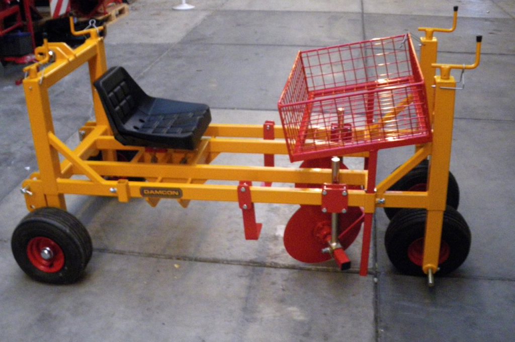 Pflanzkorb montiert oben dem Pflanzgraben